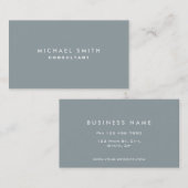 Professionele elegante moderne platte grijze stand visitekaartje (Voorkant / Achterkant)