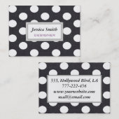 Professionele elegante moderne poka-stippen visitekaartje (Voorkant / Achterkant)