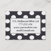 Professionele elegante moderne poka-stippen visitekaartje (Achterkant)