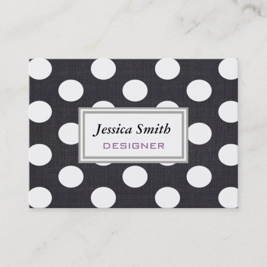 Professionele elegante moderne poka-stippen visitekaartje (Voorkant)
