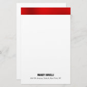 Professionele elegante, moderne rode witte trendy briefpapier (Voorkant / Achterkant)