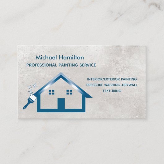 Professionele elegante moderne schilderservice visitekaartje (Voorkant)