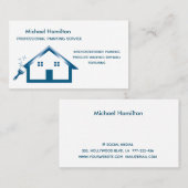 Professionele elegante moderne schilderservice visitekaartje (Voorkant / Achterkant)