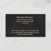 Professionele elegante moderne schilderservice visitekaartje (Achterkant)