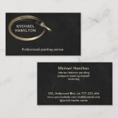 Professionele elegante moderne schilderservice visitekaartje (Voorkant / Achterkant)