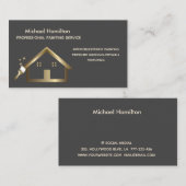 Professionele elegante moderne schilderservice visitekaartje (Voorkant / Achterkant)