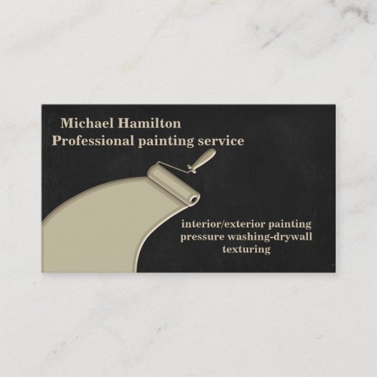 Professionele elegante moderne schilderservice visitekaartje (Voorkant)