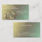 Professionele elegante moderne schilderservice visitekaartje (Voorkant / Achterkant)