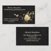Professionele elegante moderne schilderservice visitekaartje (Voorkant / Achterkant)