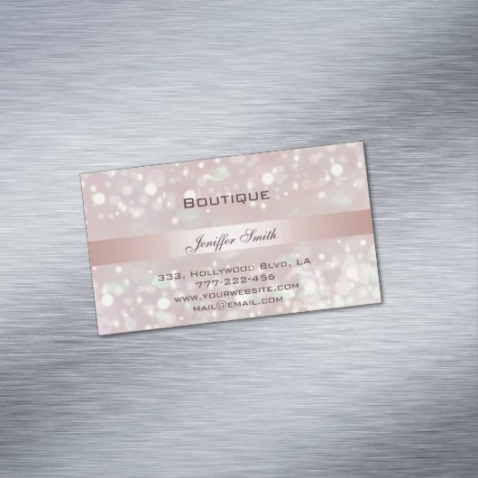 Professionele elegante moderne schitterende kerkgl visitekaartje magneet (Voorbeeld)