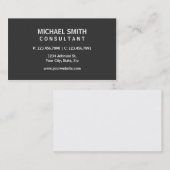 Professionele elegante moderne standaard grijs visitekaartje (Voorkant / Achterkant)