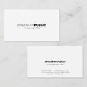 Professionele Elegante Moderne Witte Eenvoudige Vl Visitekaartje (Voorkant / Achterkant)