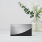 Professionele Elegante Moderne Zilveren Bedrijf Visitekaartje (Staand voorkant)