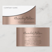 Professionele Elegante Moderne Zwart Wit Metaal VI Visitekaartje (Voorkant / Achterkant)