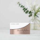 Professionele Elegante Moderne Zwart Wit Metaal VI Visitekaartje (Staand voorkant)