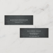 Professionele Elegante Moderne Zwarte Krijtraad Mi Mini Visitekaartje (Voorkant / Achterkant)