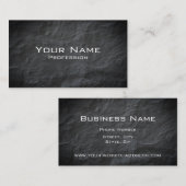 Professionele elegante moderne zwarte leisteen visitekaartje (Voorkant / Achterkant)