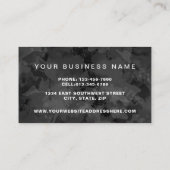 Professionele Elegante Moderne Zwarte Plain Waterv Visitekaartje (Achterkant)