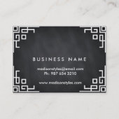 Professionele elegante moderne zwarte toetsenbord  visitekaartje (Achterkant)