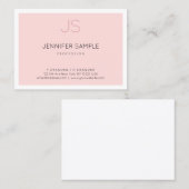 Professionele elegante monogram Eenvoudig design L Visitekaartje (Voorkant / Achterkant)