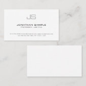 Professionele Elegante Monogram Moderne Gestroomli Visitekaartje (Voorkant / Achterkant)