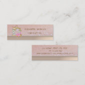 Professionele Elegante Naaimachine Cat Glittery Mini Visitekaartje (Voorkant / Achterkant)