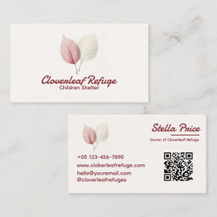 Professionele Elegante Natuur Roze Beige Care Eenv Visitekaartje