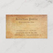 Professionele Elegante Nostalgische Oude Papier Ki Visitekaartje (Achterkant)