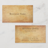 Professionele Elegante Nostalgische Oude Papier Ki Visitekaartje (Voorkant / Achterkant)