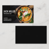 Professionele Elegante Persoonlijke Chef Catering Visitekaartje (Voorkant / Achterkant)