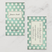 Professionele elegante  polka dots visitekaartje (Voorkant / Achterkant)