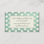 Professionele elegante  polka dots visitekaartje (Achterkant)