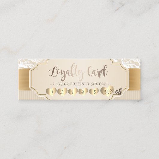 Professionele, elegante professionele Gold Hearts Klantenkaartje (Voorkant)