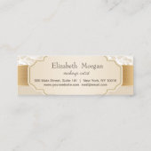 Professionele, elegante professionele Gold Hearts Klantenkaartje (Achterkant)