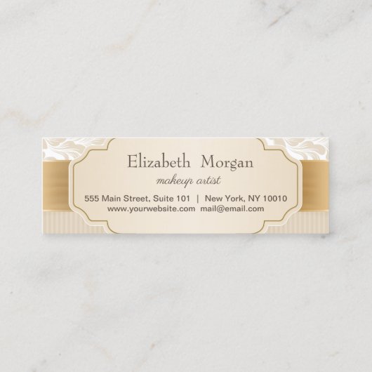 Professionele, elegante professionele Gold Hearts Klantenkaartje (Achterkant)