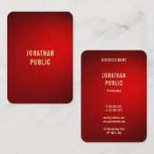 Professionele Elegante Rode Damask Gouden Tekst Sj Visitekaartje (Voorkant / Achterkant)