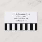 Professionele Elegante rode strepen monogram Visitekaartje (Achterkant)