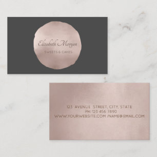 Professionele Elegante Roze Gouden Borstel Cirkel Visitekaartje