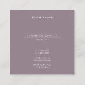 Professionele Elegante Salon Eenvoudige Sjabloon M Vierkante Visitekaartje (Achterkant)