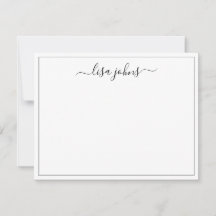 Professionele elegante Script Name Thin Border