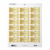 Professionele Elegante Sjabloon Glam Gold Adres Etiket (Full Sheet)