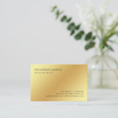 Professionele elegante Sjabloon Gold look Modern Visitekaartje (Staand voorkant)