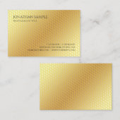 Professionele elegante Sjabloon Gold look Modern Visitekaartje (Voorkant / Achterkant)
