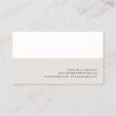 Professionele elegante Sjabloon Moderne Eenvoudige Visitekaartje (Achterkant)