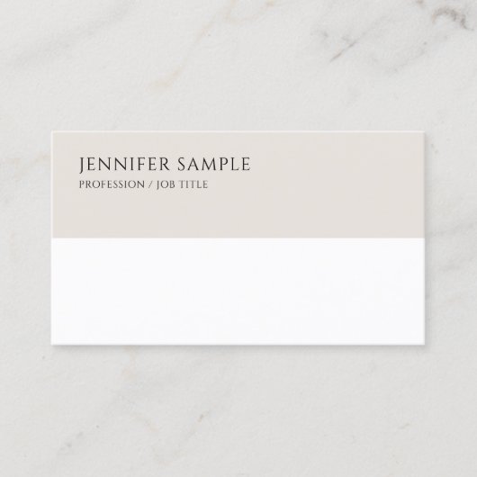 Professionele elegante Sjabloon Moderne Eenvoudige Visitekaartje (Voorkant)