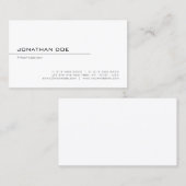 Professionele elegante Sjabloon Moderne Eenvoudige Visitekaartje (Voorkant / Achterkant)