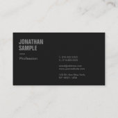 Professionele Elegante Sjabloon Zwart & Antraciet Visitekaartje (Achterkant)