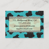Professionele elegante stijlvolle koe damast turqu visitekaartje (Achterkant)