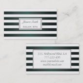 Professionele elegante stripjes van elegante metal visitekaartje (Voorkant / Achterkant)