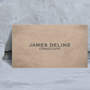 Professionele Elegante Textuur Beige Adviseur Visitekaartje